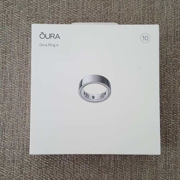 NEW Oura Ring 4 Solver Sz 10 Health Sleep Step Activity Tracker Titanium - Picture 10 of 12